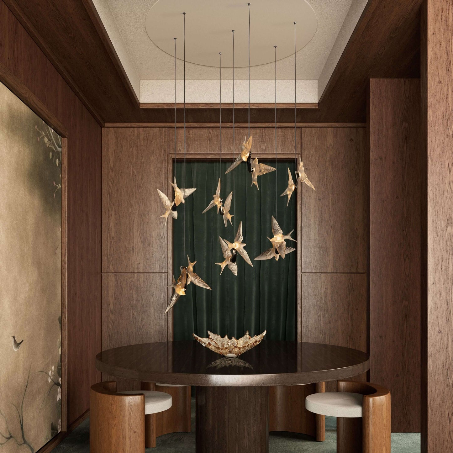 2 Swallows ceiling lamp