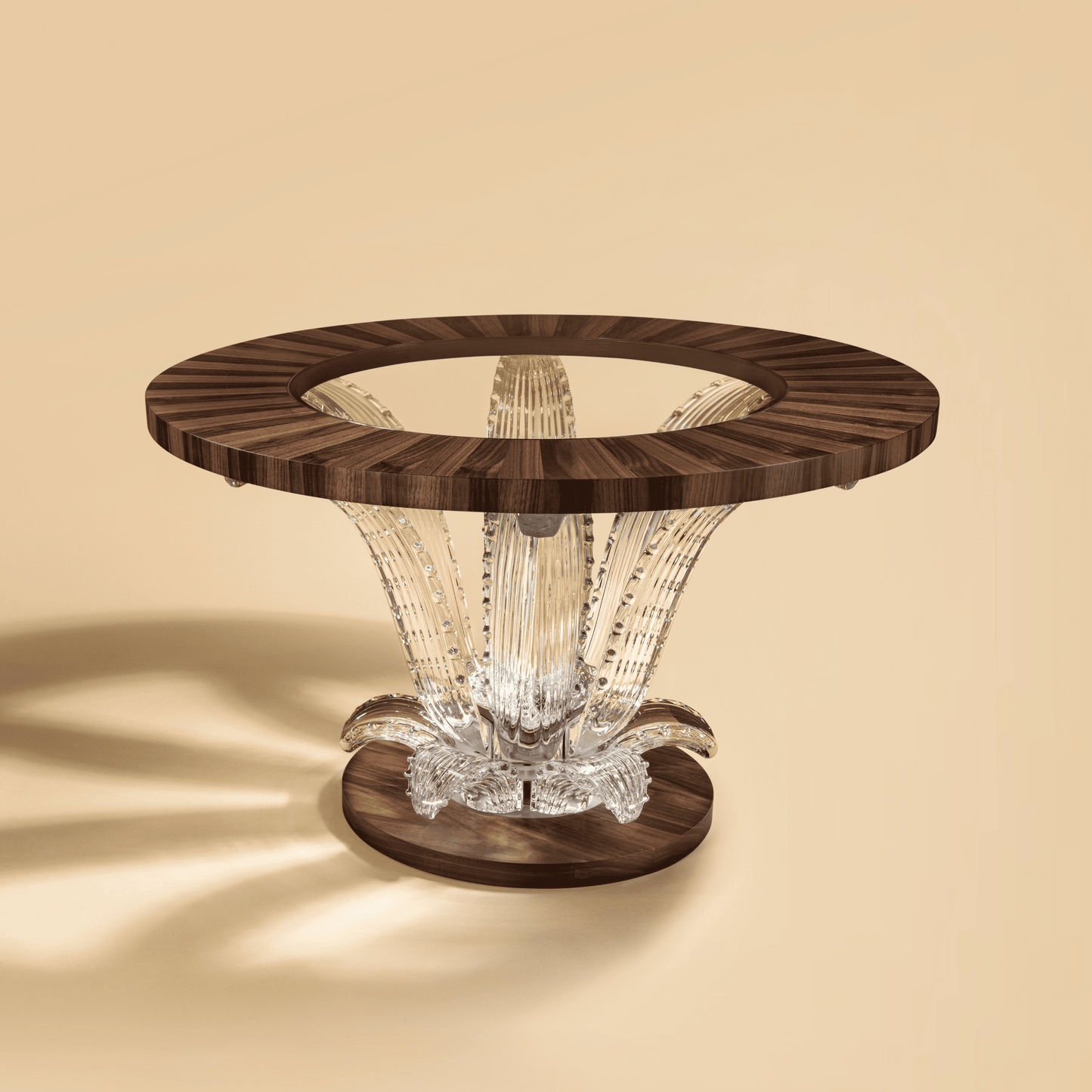 Table basse Cactus noyer petit modèle