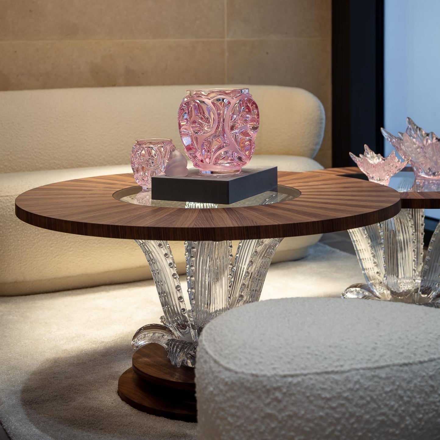 Table basse Cactus noyer grand modèle