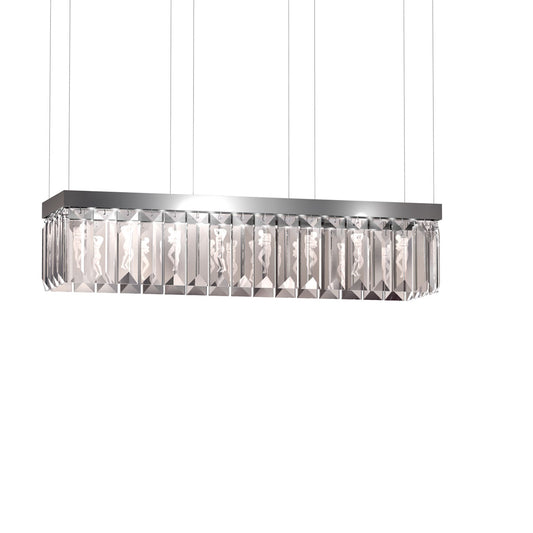 Serene 40 Prisms Chandelier, Rectangular