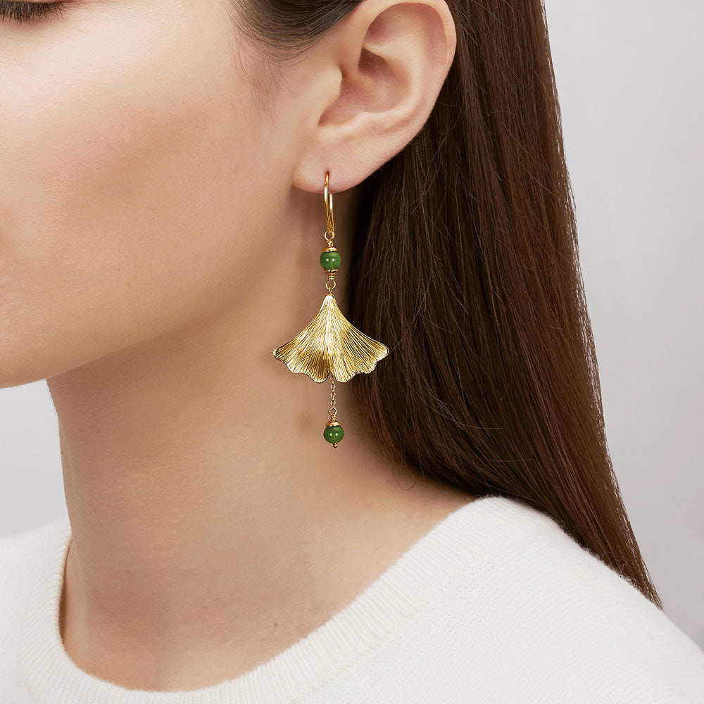 Ginkgo earrings Lalique Limited