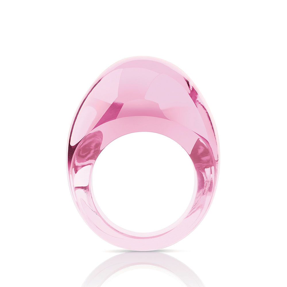 Lalique' Cabochon Pink Crystal Ring Size 8 1/2 – S & K Ltd.