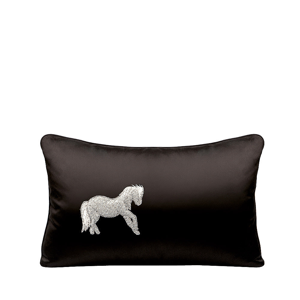 Cheval Debout beaded cushion