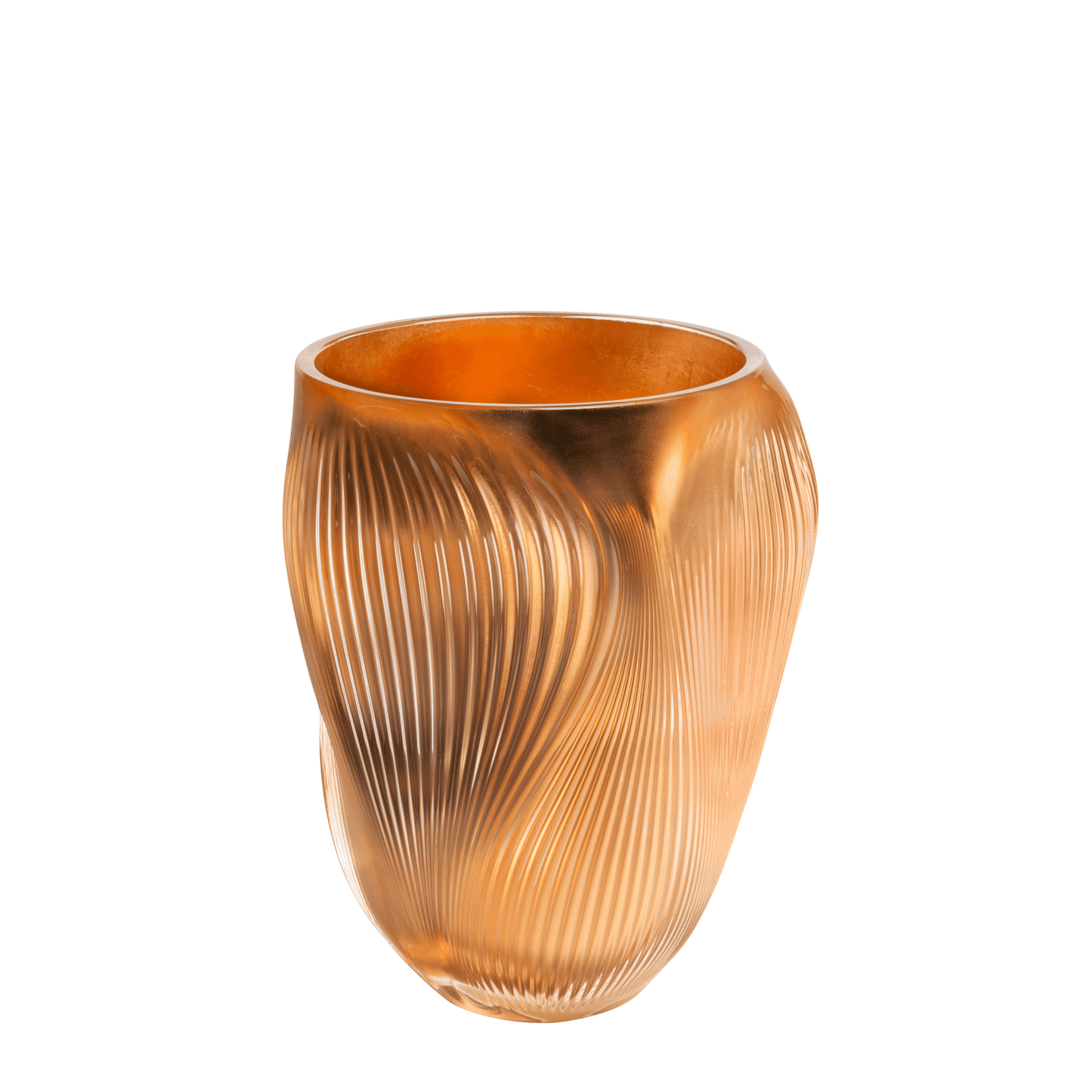 Alizé Large Vase with pink gold leaves